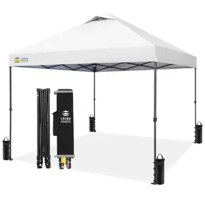 CROWN SHADES10x10 Pop Up Canopy Tent  for Camping, Beach & Backyard Parties