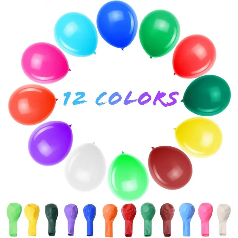 Thickened balloons, 120 PCS Balloons Assorted Colors, Latex Balloons for's Birthday Party, Exquisite Rainbow Balloon, 12 Inches 13 Kinds of Rianbow Colorful Party Balloons Decorations.