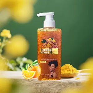 Turmeric Vitamin C Scrub Body Wash 500ml, Gently Moisturizing and Soothing the Skin With a Long-Lasting Fragrance
