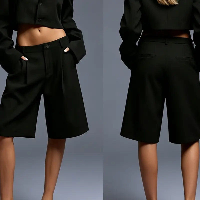 Elegant Women's Solid Color Slim Fit Low Waist Shorts, Short Pants, Chic and Comfortable Summer Bottoms, Perfect for Casual Wear