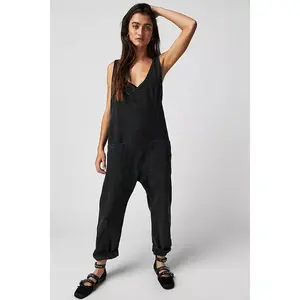 Free People - High Roller Jumpsuit - MINERAL BLACK