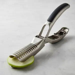 Food-Grade Stainless Steel Rib Membrane Remover Utensil - Compact BBQ Skinner with Arc Blade, Non-Slip Ergonomic Handle, Dishwasher Safe for Pork & Beef Rib Kitchen Meat Prep