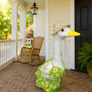 Beach-Themed Porch Goose Decor Set: Summer Lawn Goose Outfit & Yard Goose Attire—Fits 23-Inch Statues to Accentuate Your Patio and Garden