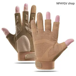 Tactical Workout Gloves for Men & Women, Anti Slip Outdoor Sports Hand Gear, Breathable Finger Cut Design Sports Mittens, Durable Fabric With Full Dexterity Control, Suitable for Cycling, Climbing, Gym Training And Daily Outdoor Exercise