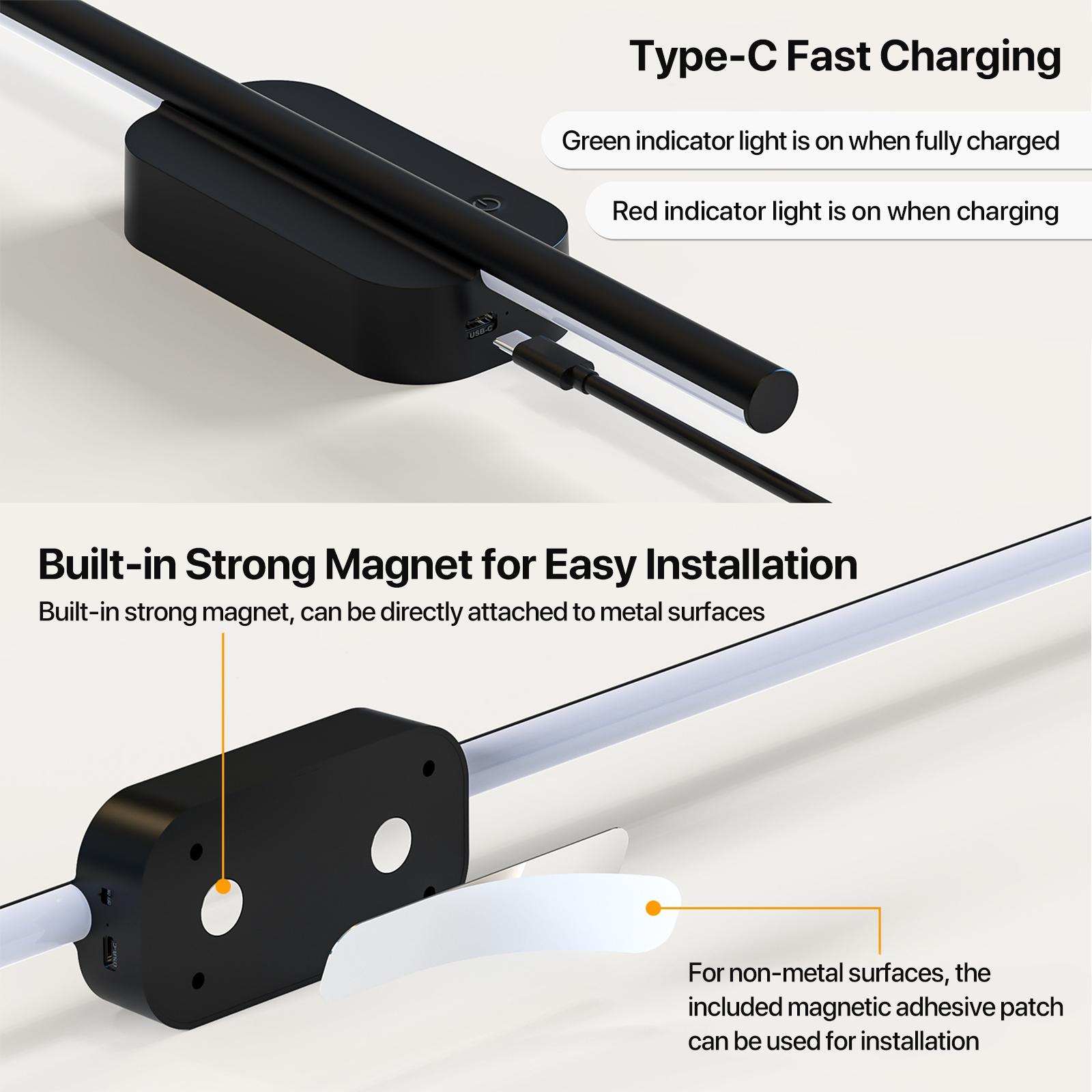 GLITGATE Battery Operated Wall Sconce Set of 2, Dimmable Battery Wall Sconce with Remote Control,3000K-6500K LED Wireless Wall Light for Bedroom,Living Room,  Black(2 Pack)