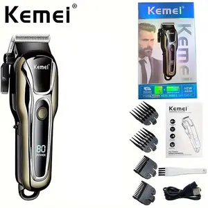 Kemai KM-PG1990A high-speed motor, high-power electric clipper, LCD digital display, USB charging, Cordless Hair Clipper, professional electric clipper, expert in hair grooming and removal