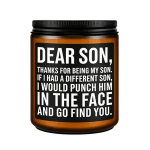 Son Gifts from Mom Dad, Birthday Gifts Ideas for Son Adult, Cool Fathers Christmas Valentines Graduation Wedding Gift for Sons - Scented Aroma Candles for Men