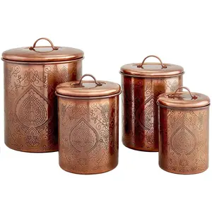 Antique Copper 1-Quart Storage Canister