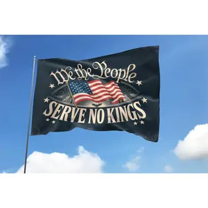 We The People Serve No Kings In America Flag Anti-Tr^mp Flag Protest Flag Democracy Protest Flag For Anti-maga Patriotic C1hr22