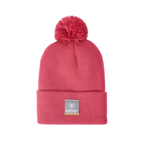 Ariat® Ladies Rebar Pom Hot Pink Beanie 10041432