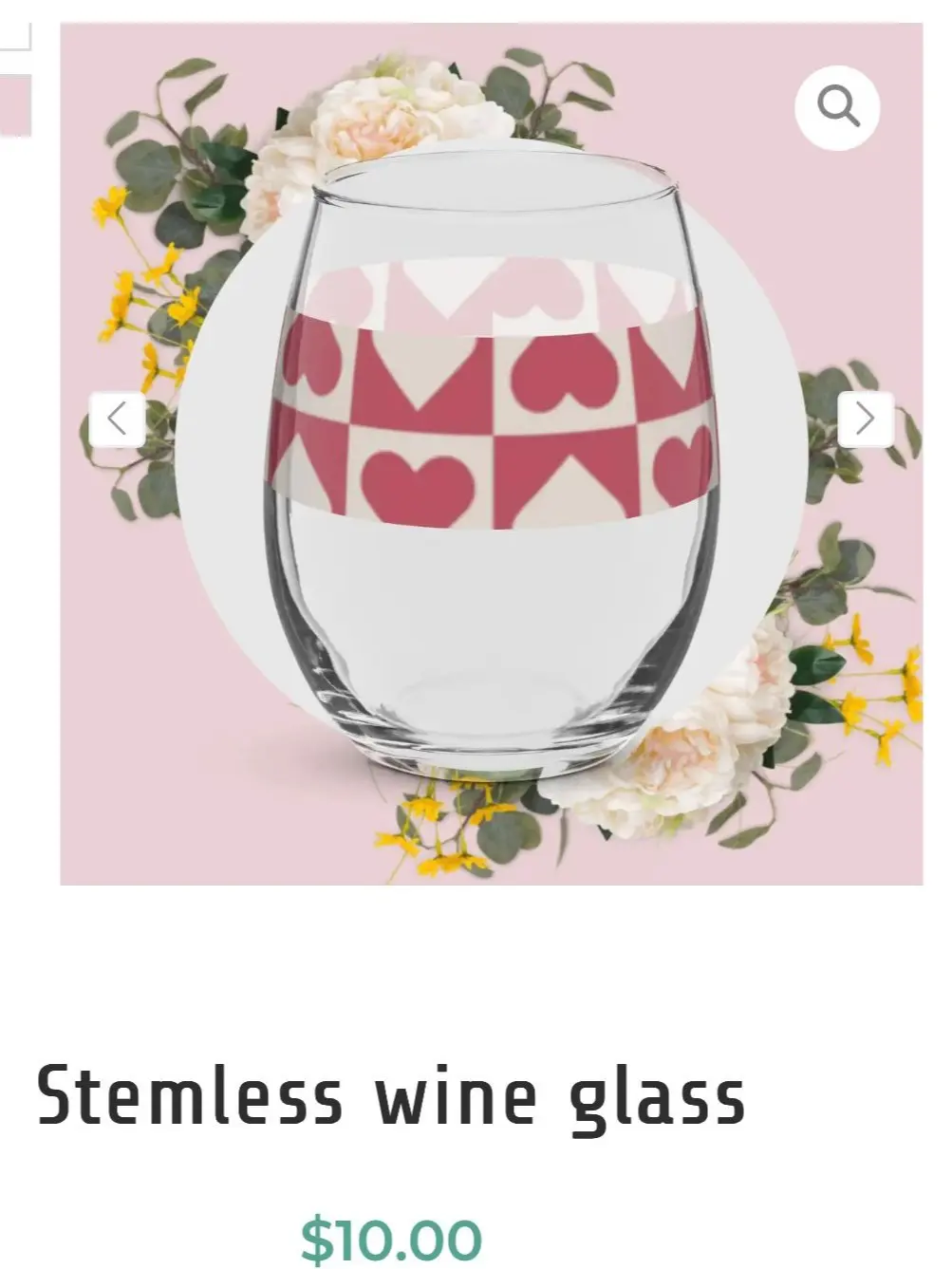 Stemless white glass