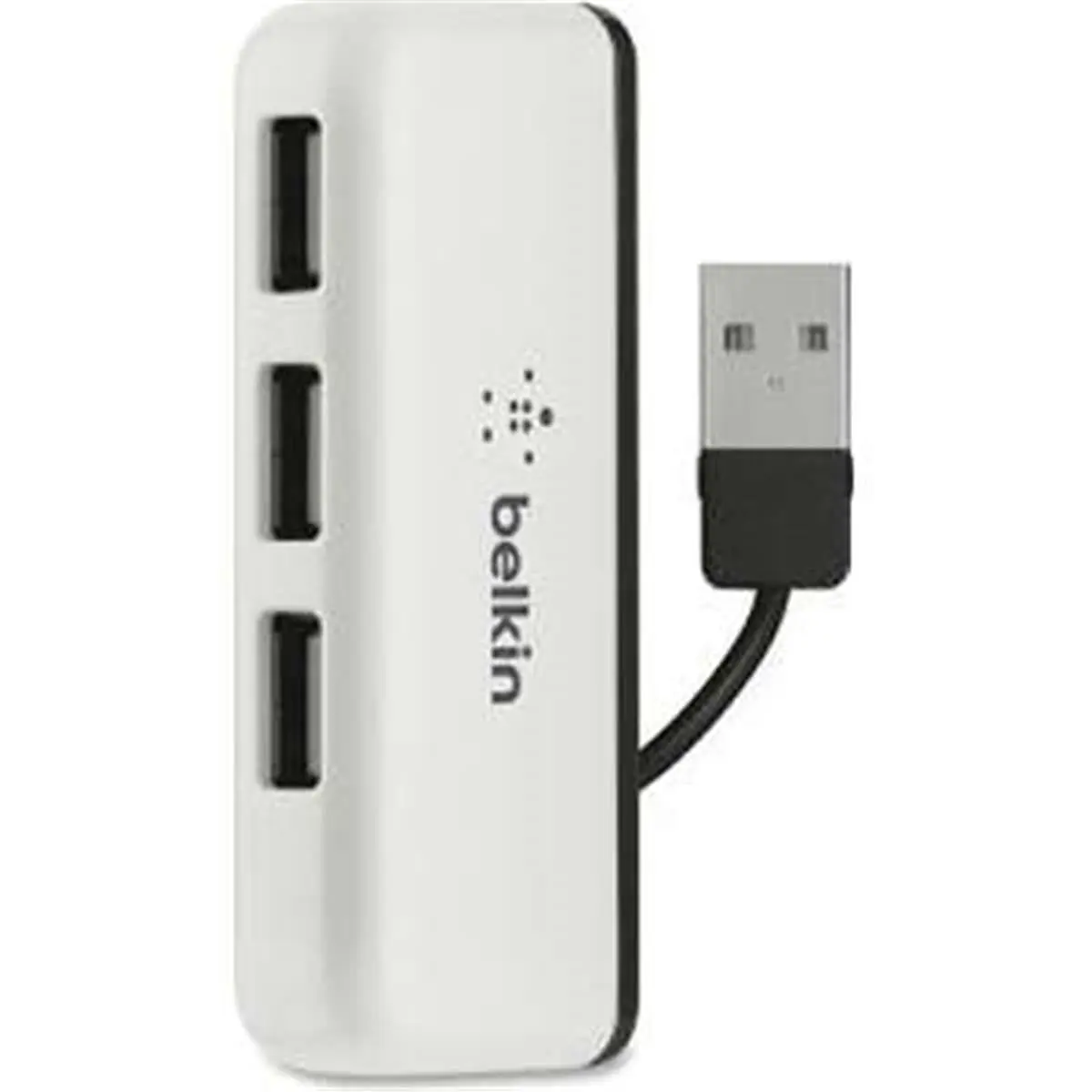 Belkin 4-Port USB 2.0 Travel Hub - Built-in Cable Management, Plug-and-Play Technology for Computers & Office Equipment, None