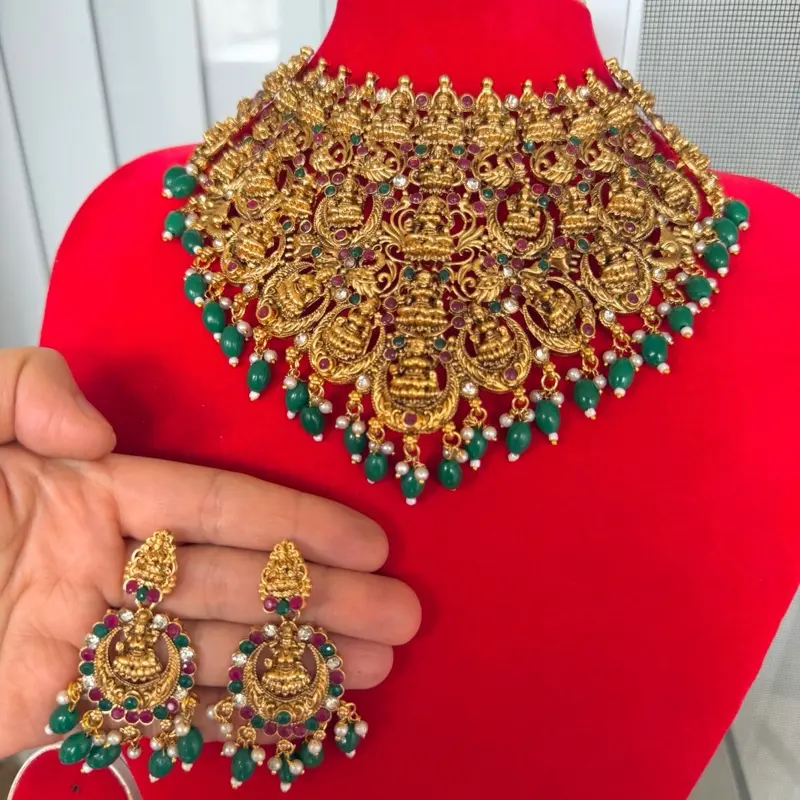 Brass Jewelry with earrings. New design ready to wear.