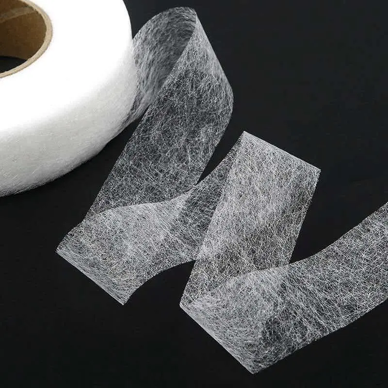 1 Roll Adhesive Hem Tape, Durable Double Sided No Sew Hem Tape Iron on Fabric Tape Hemming Tape for DIY Clothes Pants Jeans, White
