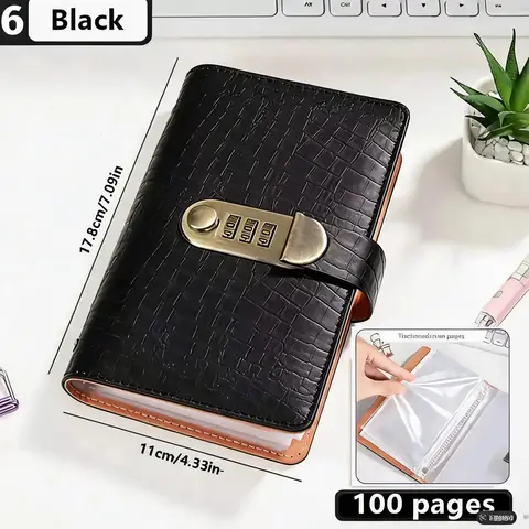 A6 savings notebook, a small financial management bookwith a lock, suitable for storing money and importantinformation, cash notebook Bill Organizer Planner MonthlyBudget Planner Organiser