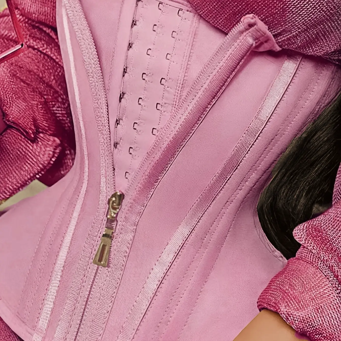 Women’s Latex Waist Trainer with Zipper – Tummy Control Shapewear for Body Shaping, Workout Support, Adjustable Straps & Hook-and-Eye Closure, Hand Wash Only Compression Womenswear Sexy Comfort