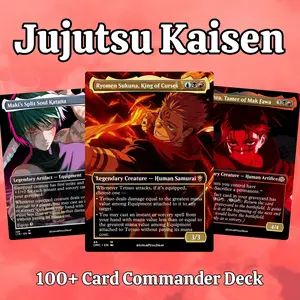 Proxy 100+ Card Commander Deck – Ju.jut.su Kai..sen Custom Art Ready to Play Gift Perfect Gift for Collectors | EDH Commander Deck