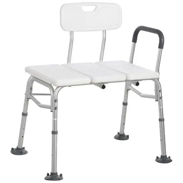 1 Steel Stool, Aluminum Alloy Height Adjustable Bath Chair for Elderly