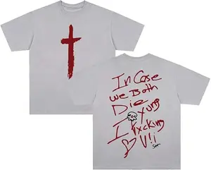 Cotton Unisex Streetwear T-Shirt Saint JHN Merch T-Shirt Unisex Crewneck Short Sleeve Cotton Tee Women Men Streetwear Trendy Outfits Casual Fabric