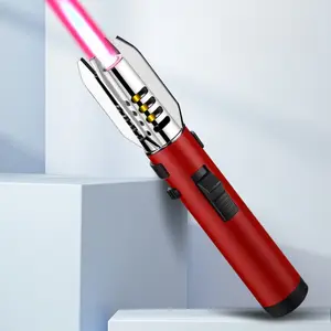 Professional Windproof Welding Torch Igniter, multi-scene use for BBQ charcoal, mosquito coil, aromatherapy, cigar and camping ignition. Durable windproof butane torch, must-have outdoor essential, no fuel included.