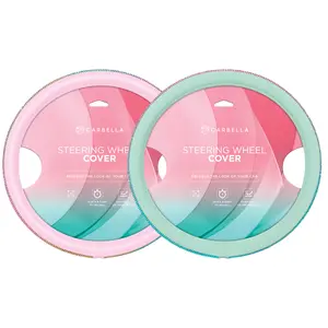 Carbella Crystal Bling Steering Wheel Cover, Shiny Sparkle Rhinestone, Fits Standard Wheels 14.5-15.5 Inches