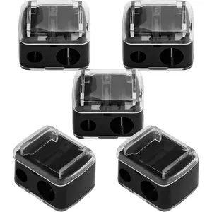 5 count  Pencil Sharpener, Makeup Pencil Sharpener, Dual Holes Eyeliner Sharpener for Eyeliner Lipliner Pencils