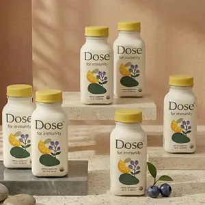 Doseq Immunity Shot with Vitamin C Zinc Elderberry and Ginger Citrus Berry Wellness Drink, 2 oz