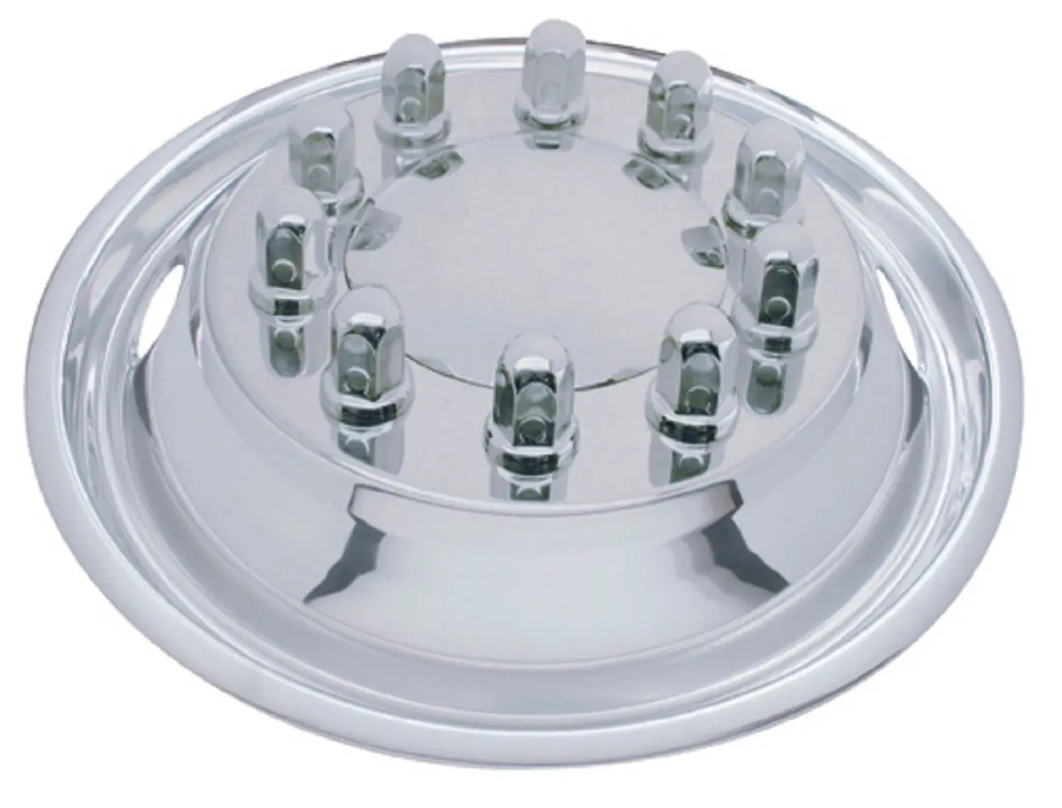 22-1/2" O.D. Stainless Front Wheel Simulator Set - 2 Vent Holes, Stud Piloted
