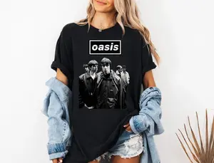 90s Oasis Band Shirt, Music Icon T-shirt, Oasis Music Fan Gift, Retro Style Tee, Graphic T-shirt, Nostalgic Gift