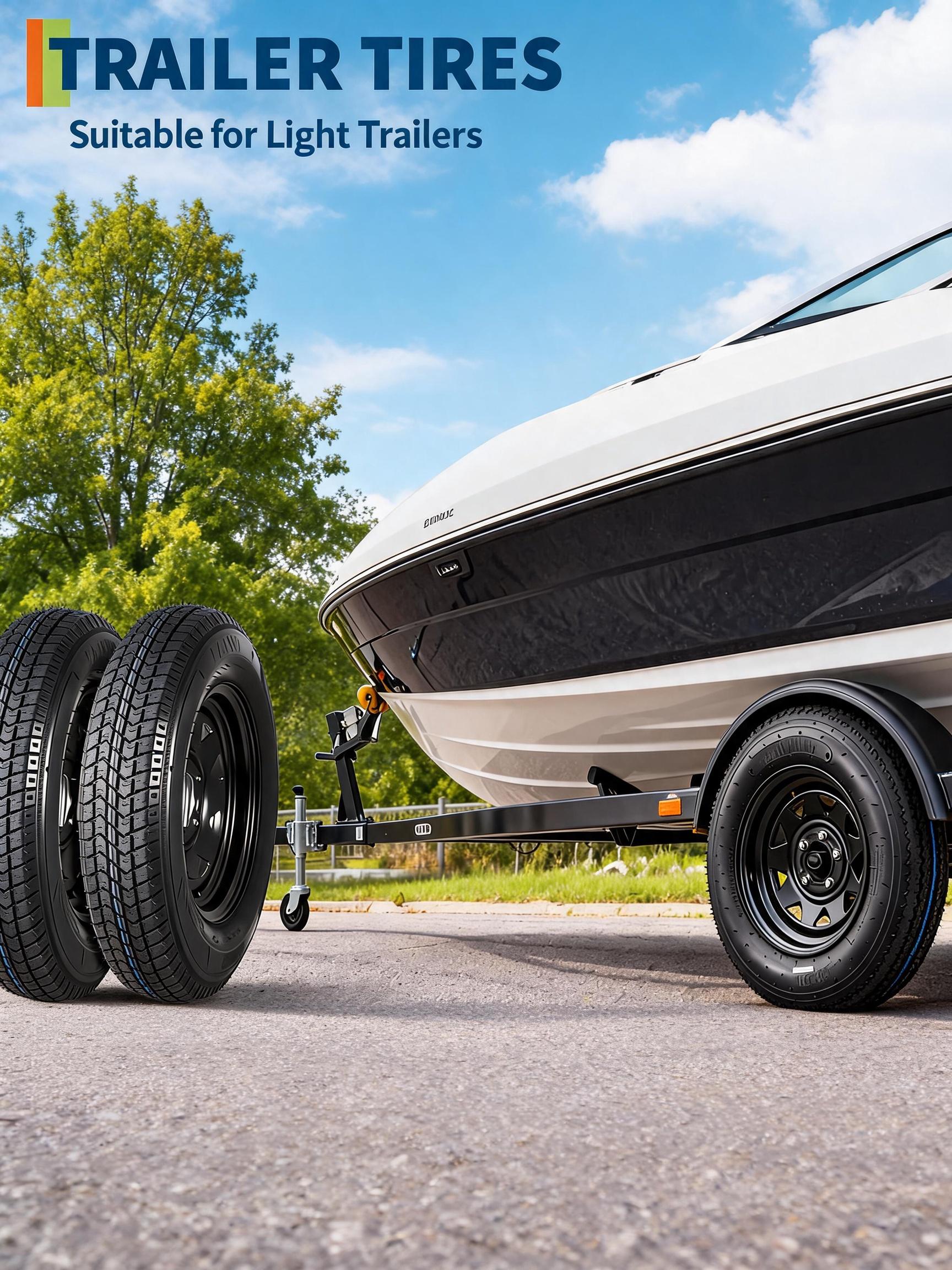 New Upgraded Garvee 2-Pack ST175/80D13 Trailer Tires with Rims, 5 Lug on 4.5" Bolt Pattern, 6PR Load Range C, Black 13" Spoke Wheel, Heavy Duty 175 80 13 Trailer Tires Rims for Utility, Boat, Camper, Cargo Trailer