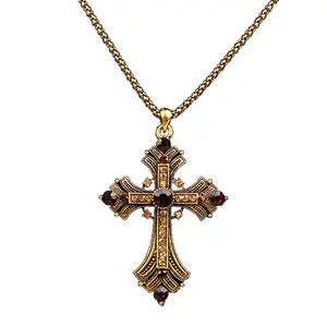 Cross Pendant Necklace Punk Jewellery Fashion Charm Statement Women Gift