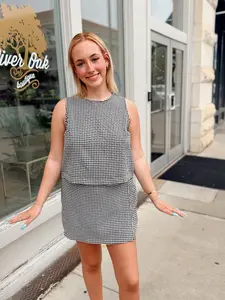 Sarah Gingham Set- Skort