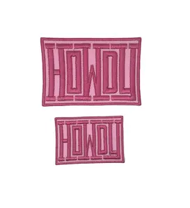 Howdy Pink Embroidered Patch