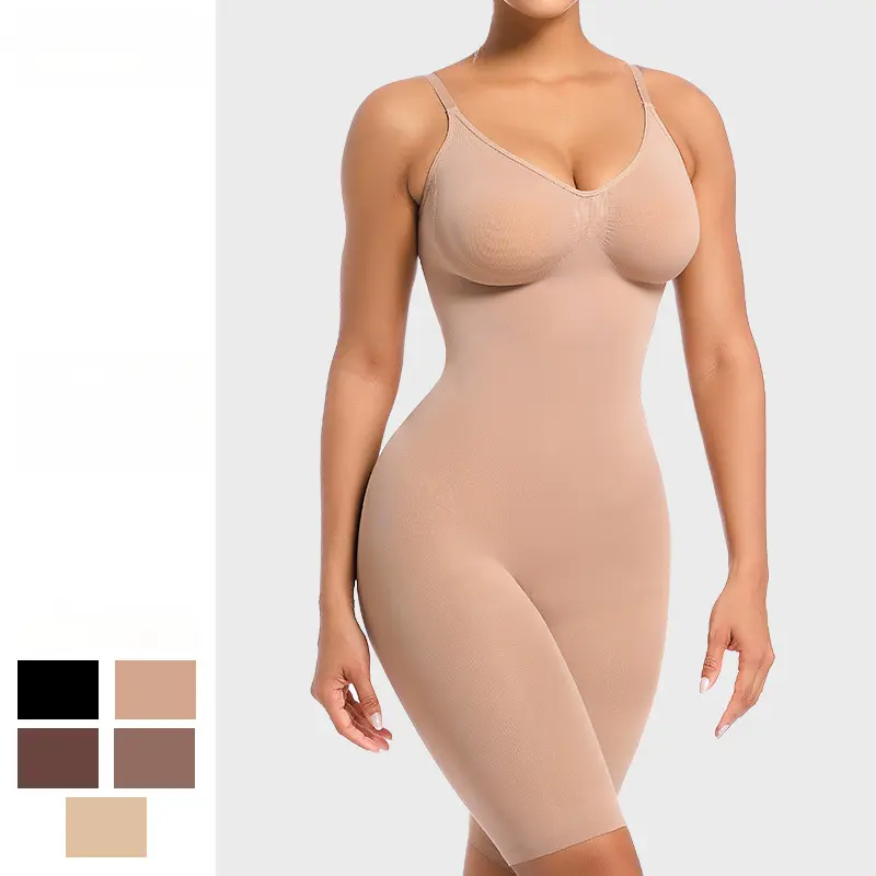 High-quality seamless shapewear with crotch opening, butt-lifting and tummy-tightening one-piece shapewear