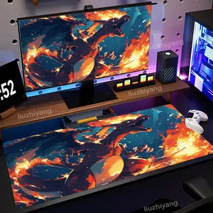 1 Piece Large Anime Bulbasaur Pokémon Mouse Pad HD printing Durable edge-locking Non-slip rubber base Suitable for computer office gamers Extra-long size computer accessory Stylish study workstation decorative pad Gaming mat XXL keyboard desk pad