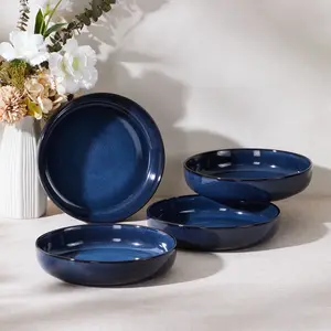 Vesteel Pasta Bowl Set of 4, 22oz Stoneware Salad Pasta Serving Bowls for Soup Dinner Cereal, Microwave & Dishwasher Safe