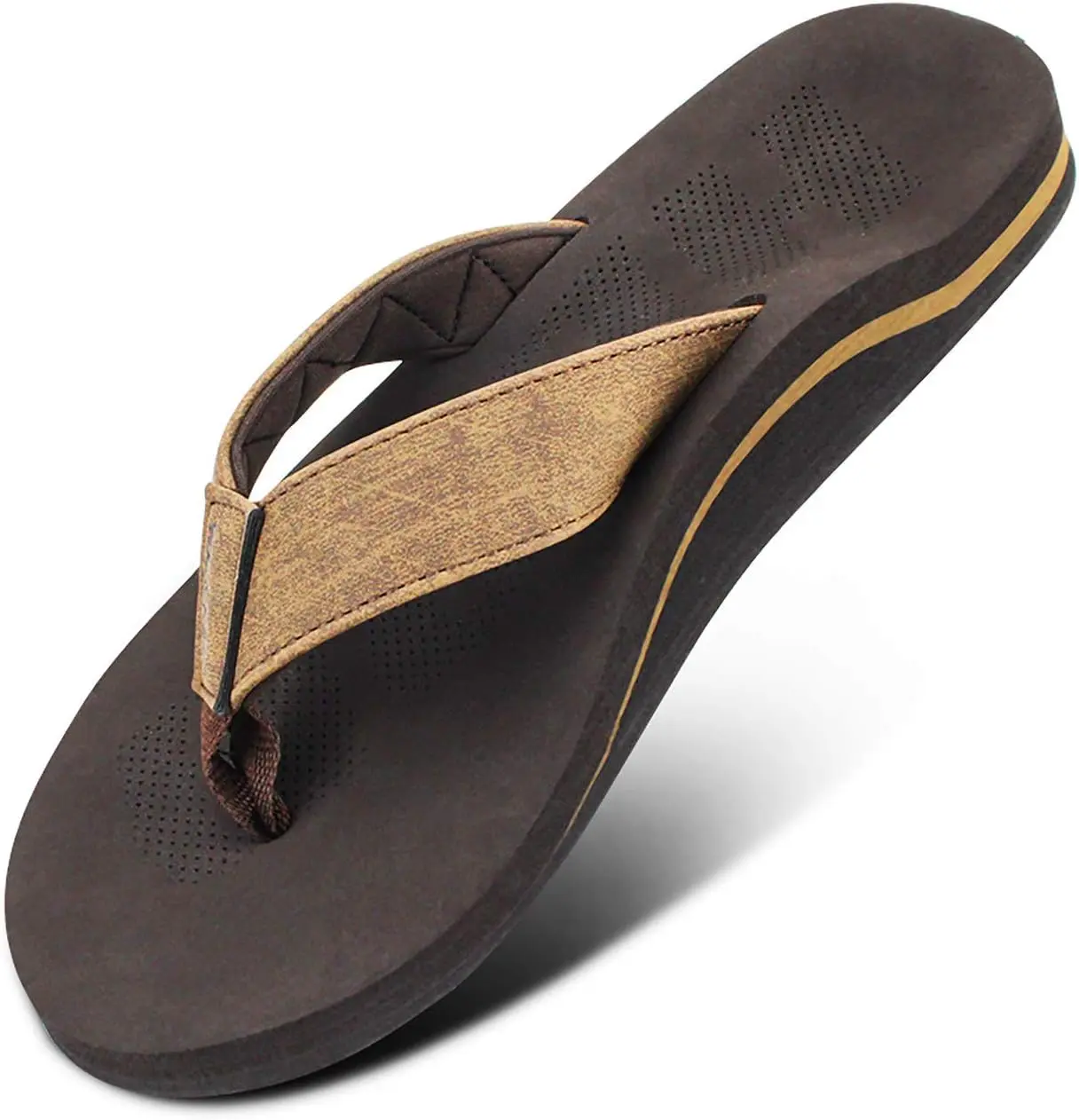 Men Sandals Flip Flop with Orthotic Arch Support Athletic Slide Sandals for Men with Soft Cushion Footbed Summer sohochic
