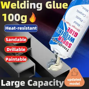 Heavy Duty AB Epoxy Adhesive Super Glue, Waterproof and Wear-Resistant Strong Bonding Epoxy Casting Glue with Accessories, Multi-Purpose Fast Repair for Tile, Metal, Plastic, Ceramics, Wood, Oil-Resistant Industrial Strength Repair Glue