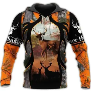 3D All Over Printed Shirt Deer Hunting Camouflage Hoodie Men Women Fashion Hooded Sweatshirt Long Sleeve