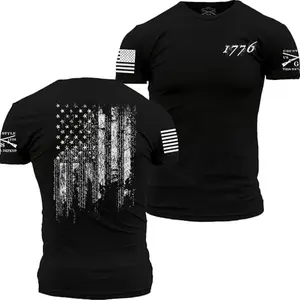 Grunt Style 1776 Flag, T-shirts Men, T-shirts black