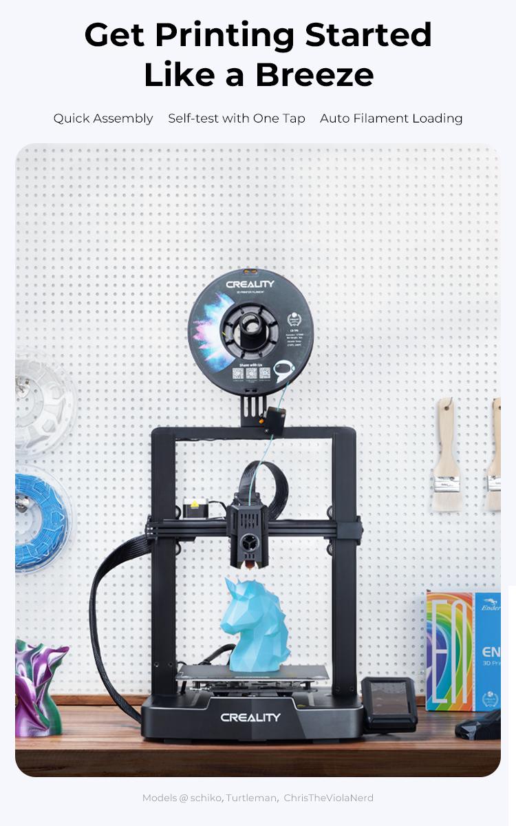 Creality Ender-3 V3 KE 3D Printer - Fused Deposition Modeling Technology, 500mm/s Max Printing Speed and X-axis Linear Rail