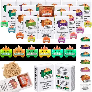 48sets Mini Luminous Dumpster Fire Ornament Sets Humorous Nurse Teacher Appreciation Gift for Employee IT Administrative Service Industry Workers Glow in Dark Resin Figurine with Box Set Emotional Support Anxiety Relief Gift for Desk Accessories