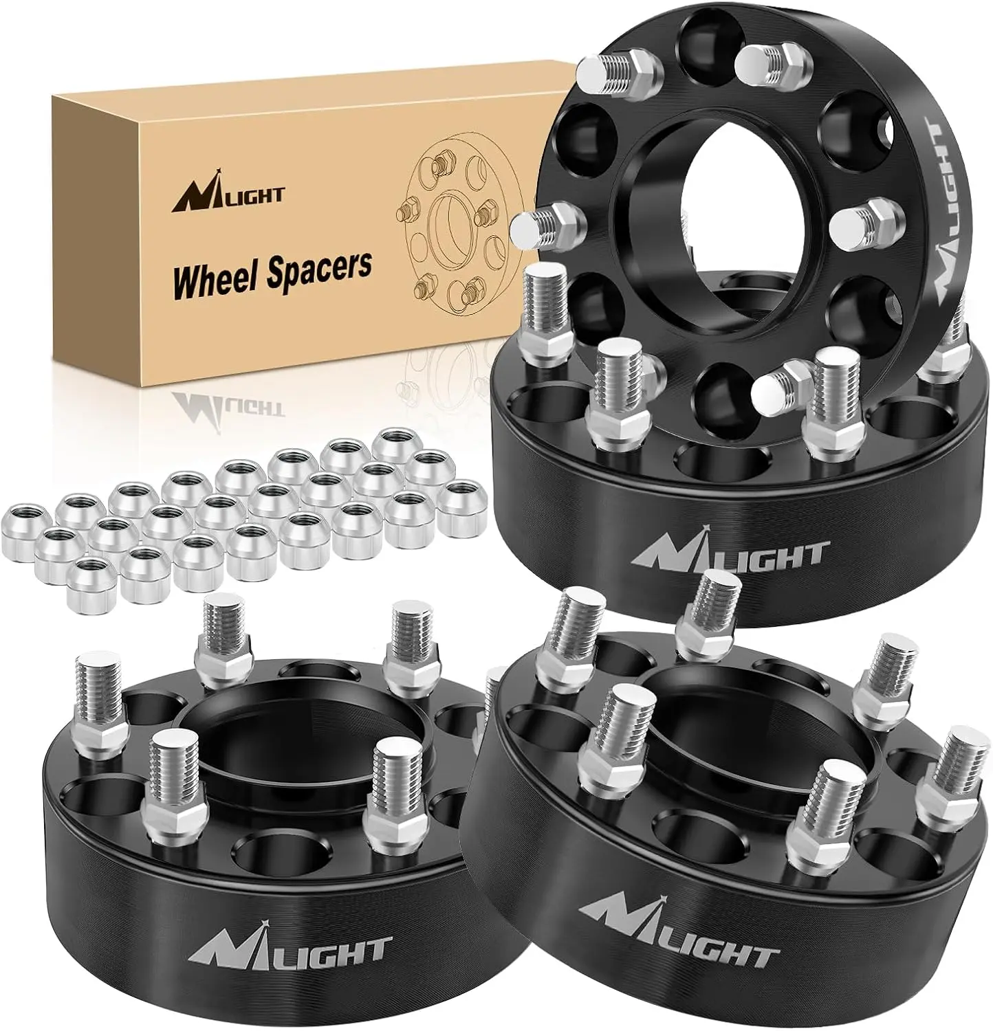 Nilight F150 Wheel Spacers 6x135,2 inch Wheel Spacer for 2004-2014 F150,2003-2014 Expedition/Lincoln Navigator,2005-2014 Lincoln Mark LT,M14x2 Studs 87.1mm Hub Bore 2009 2010 2011 2012 2013 2014 Automotive Truck, Accessories