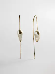 Teagan Threaded Pearl Earrings - Gold/Pearl