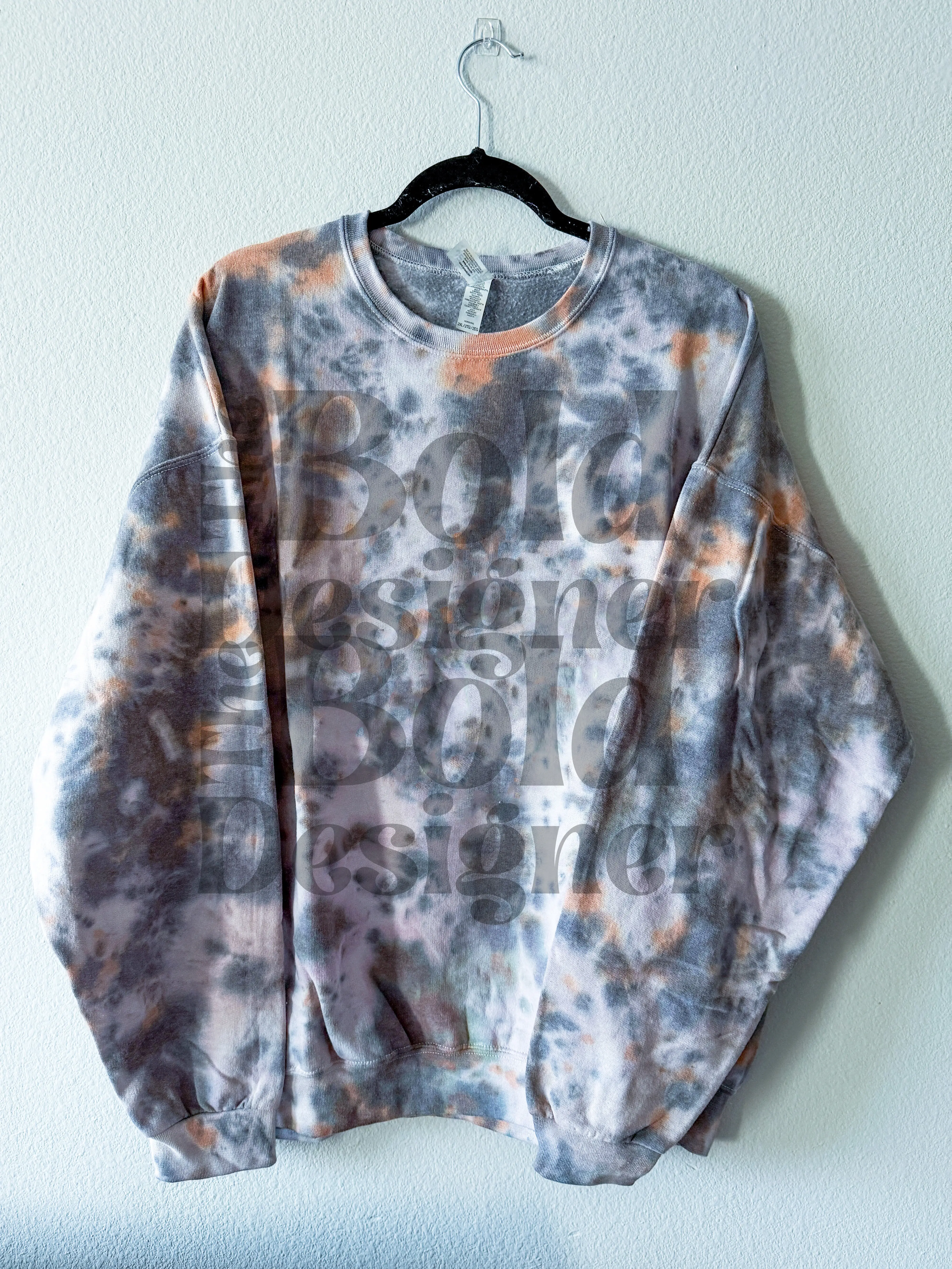No Design Blank Fall Tie Dye Crewneck Sweatshirt | Witch Sweatshirt | Fall Halloween Tie Dye Sweatshirt Spooky