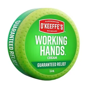 O'Keeffe's Working Hands Hand Cream for Extreme Dryness - 3.4 oz Jar (1 Pack) - Repairing Skincare for Cracked, Dry Hands | camping-soaps-and-shampoos