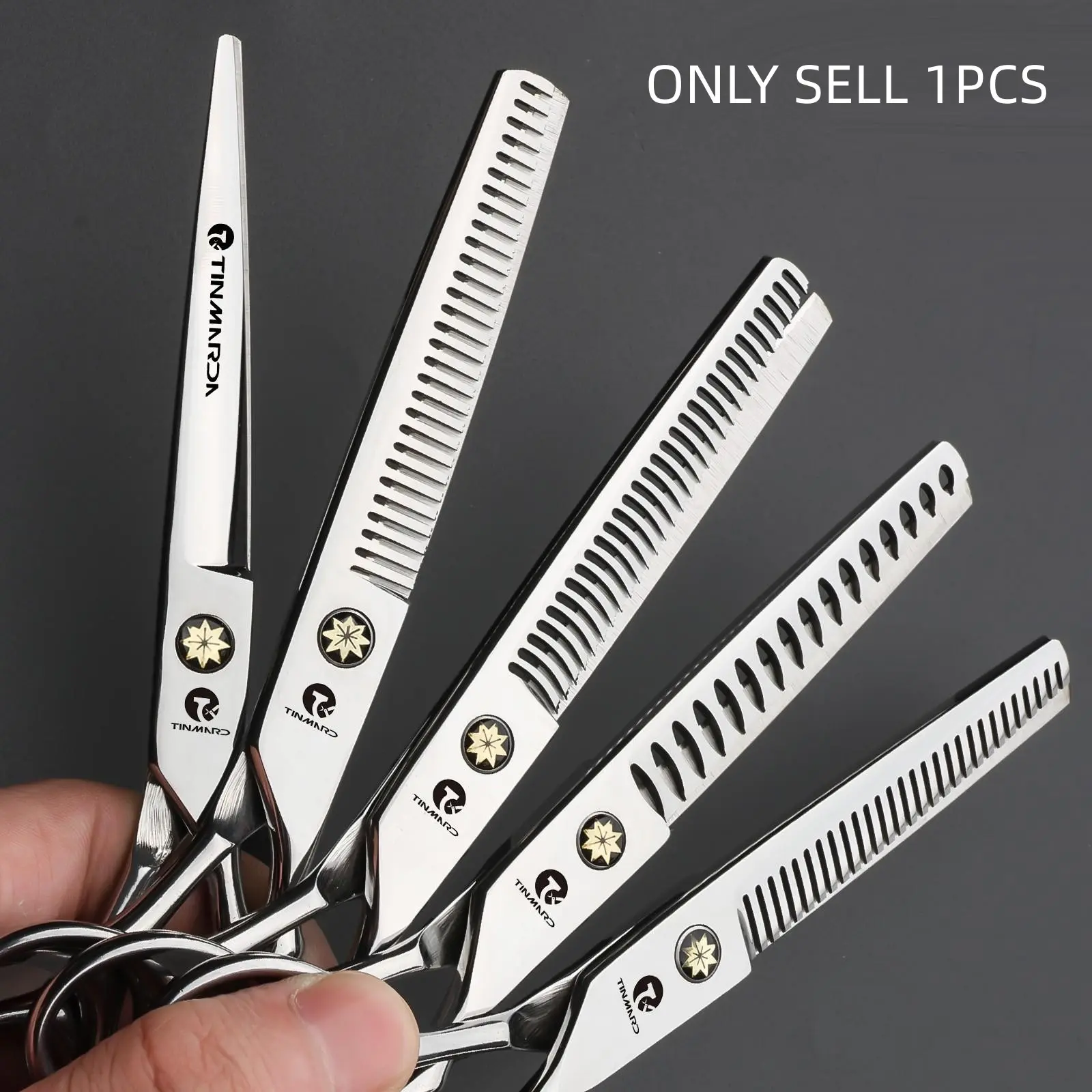 6.9 Inch Haircutting Scissors, Thinning Shears, Toothed Clippers, Ergonomic Handle, Maple Leaf Screw, 440C Steel, Durable, Complete Set, Hair Cutting Tool