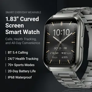 MT66 Smart Business Fitness Watch 3D Curved Display Custom Watch Faces Waterproof Long Battery Life for Work Outdoor Daily Wear