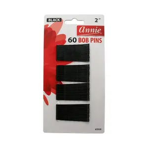 Annie #3108 Black 2“ Bob Pins - 60 ct