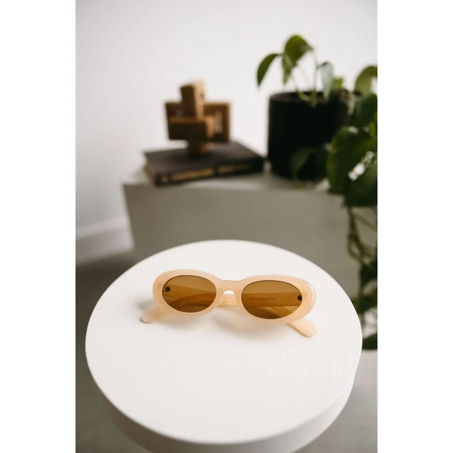 Venice Style Round Sunglasses in Translucent Beige, Full Rim Frame with 100% UV Protection, Lightweight Unisex Design for Everyday Wear, Sunglasses For Everyday, Classic Round Frame, Modern Elegance, Elevate Your Everyday Style